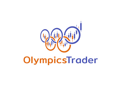 OlympicsTrader Branding blue branding finance logo olympic orange perspective trade