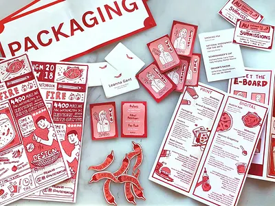 AU Design Show 2018: Out of the Sketchbook and Into the Fire branding design show food illustration monochromatic scheme systems