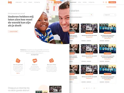 Ikdoneer.nu website concept design donate storytelling visual design