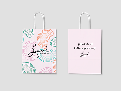 Layered Bags bakery design branding croissant layered pink restaurant