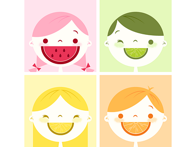 Fruity Cutie children citrus cute fruit kid lemon lime orange summer summertime watermelon