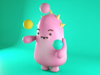 Gava 3d cinema4d modeling monster sculpting