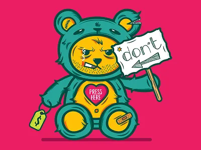 Don't press the button character characterdesign illustration illustrator