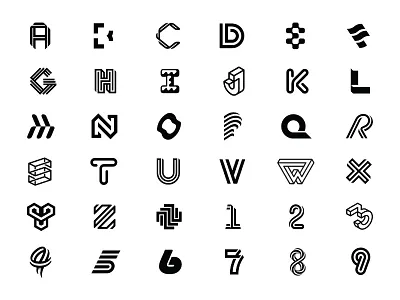 36 Days Full Recap 36 days of type black and white branding graphic design logo logo design minimal minimal design typography