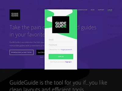 Guide Guide Login Modal block branding guide guide guide login logo modal neon palette photoshop square website