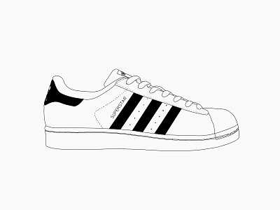 Adidas Superstar Illustration adidas illustration illustrator simple superstar
