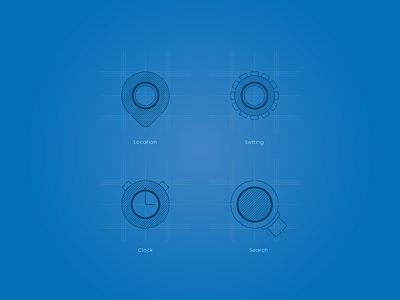 Simple Line Icon clock gear icon icon design line location search setting simple