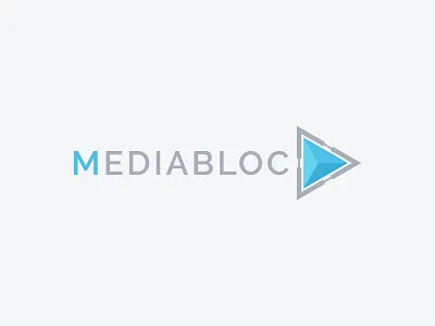 MEDIABLOC brand business flat identity logo mediabloc minimalist video