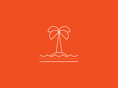 Palm Beach Icons beach design flat graphic icons minimal palm sand studio pinus summer sunset wave