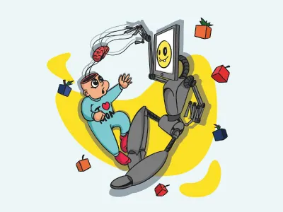 Tech Care character chitrakathi illustration kids technology