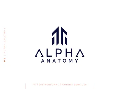 Alpha Anatomy - Personal Training Logo abstract brand branding design dribbble fitness graphic graphic design illustrator logo logo design monogram