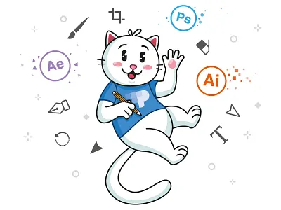 Pixel Cat art cat character pixel vector