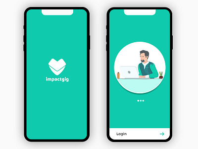 Impactgig Mobile App charity charity gig impact gig impactgig ios app iphone x making impact mobile app mobile design mobile ui mobile ux