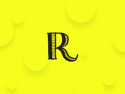 Single Letter Logo - Daily Logo Challenge Day04 daily logo challenge letter logo monogram r yellow