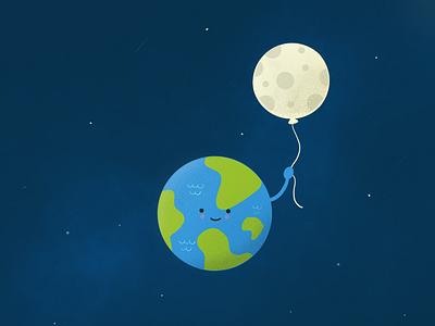 It a small world balloon cute earth galaxy illustration stars world