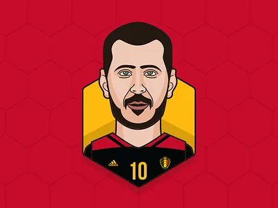 # Eden Hazard - Belgium avatar belgium chelsea eden hazard fifa world cup 2018 football illustration sketch app soccer vector