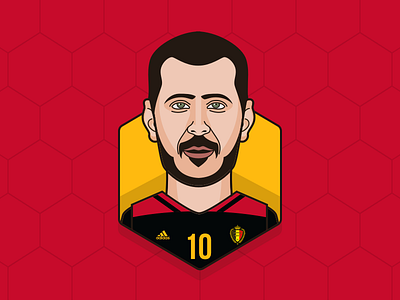 # Eden Hazard - Belgium avatar belgium chelsea eden hazard fifa world cup 2018 football illustration sketch app soccer vector