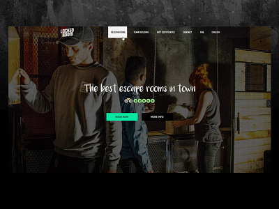 Locked Room dark design escape escape rooms mint web webdesign website