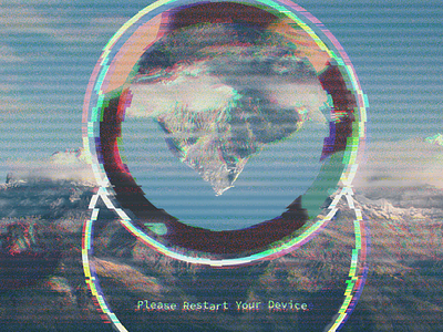 Restart art digital glitch graphic design