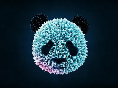 Poly Panda 3d first shot hello dribbble invite panda