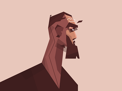 Character design ai beard character design flat low man poly polygon