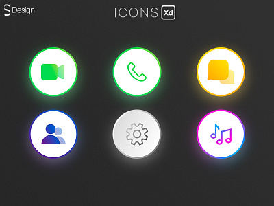 Icons pack design icon xd