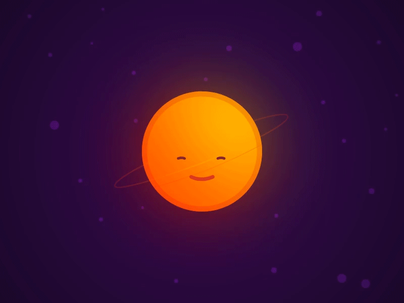 Planet in peace animation earth gif graphics motion planet smile space star stars sun universe