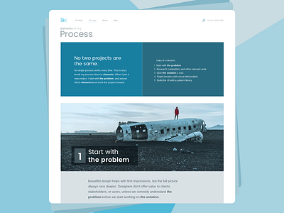 Elements of my Process mockup portfolio process web