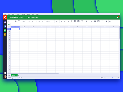 Perfect Table Editor app interface psproject ui ux web