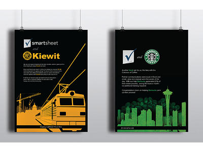 Smartsheet Posters illustration kiewit poster starbucks