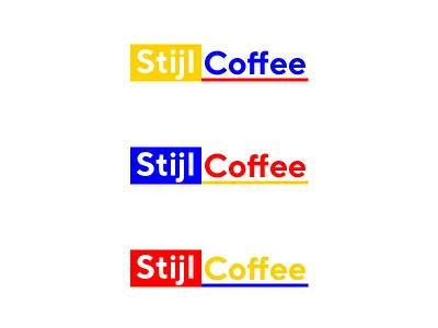 Stijl Coffee – Logo Concept bauhaus branding coffee de stijl logo mondrian primary colors