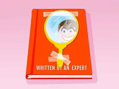 Written By An Expert 2d character color creative digital doodle editorial fun graphic design illustration illustrator vector