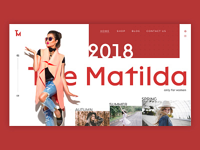 The Matilda fashion UX/UI design design fashion uiux website