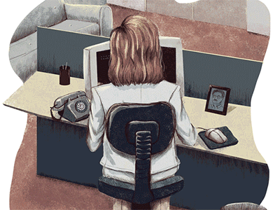 Labor of Love animated illustration drawing editorial editorial illustration freelance illustration gif illustration office photoshop