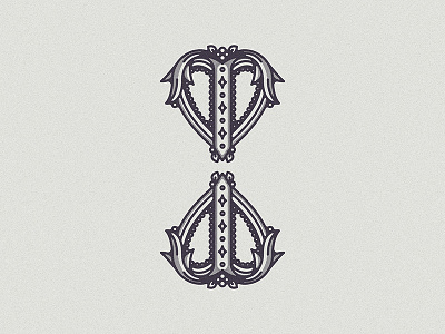 Heart cards halftone icon illustration line art medieval number poker symbol texture typography