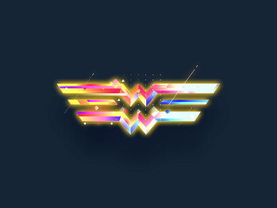 Wonder Woman comic dc gradient illustraton