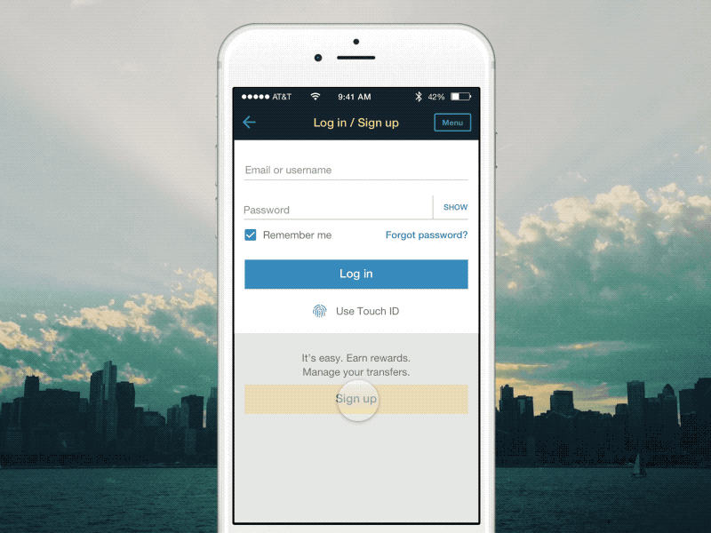 Registration Interaction animation app finance framer gif interactive mobile money prototype transfer ui ux