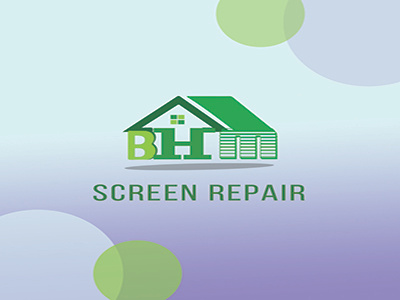 Screen Repair Logo bhm letter logo house logo logo screen repair