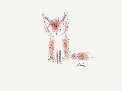 Sleepy animal cute fox