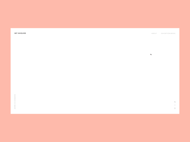 Debut Shot | More in Common landing page animation debut first shot interaction landing page minimal scroll transition ui web design web ui