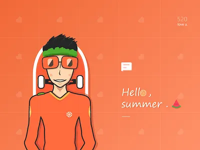 hello summer and 520 love u illustrator love summer
