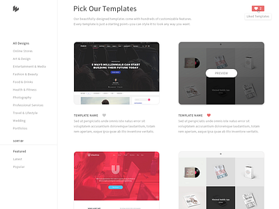 Choose Template uiux