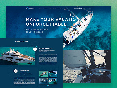 Yec Captain rent responsive ui design ux design web design yacht