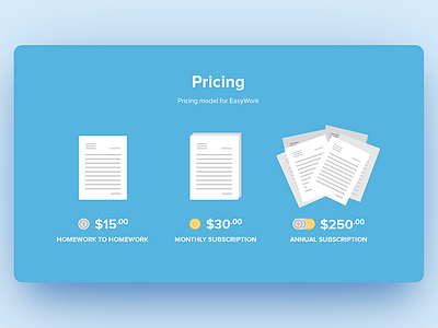 Easy Work - price block design flat landing web