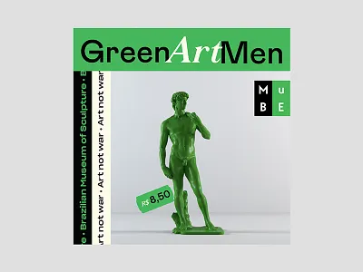 Green Art Men museum sculpture souvenir toy toy art