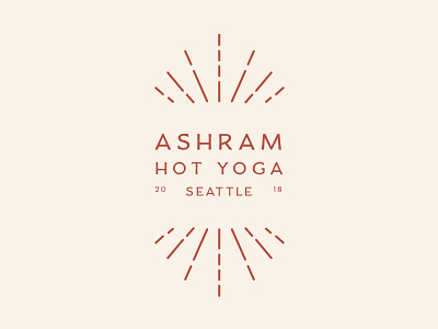 Ashram Logo ashram brand hot yoga identity illustration logo typography yoga