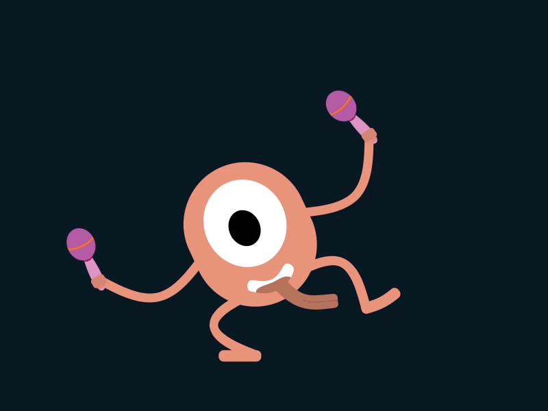 Cheer up animation cartoon character cheer up dance eye monday music rattle