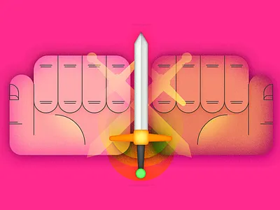 Dissertation | Justice & Fair Treatment colours fair geometric hands illustration justice middle minimalistic photoshop sword texture