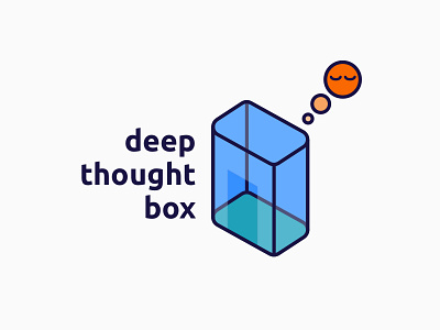Deep Thought Box branding deep thought deep work flow illustration logo logo design productivity