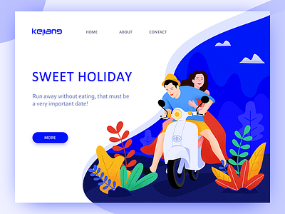 Sweet holiday color illustration ui